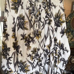 Kobi Halperin White and Black Floral Blouse